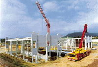 Construction site - precast concrete parts
